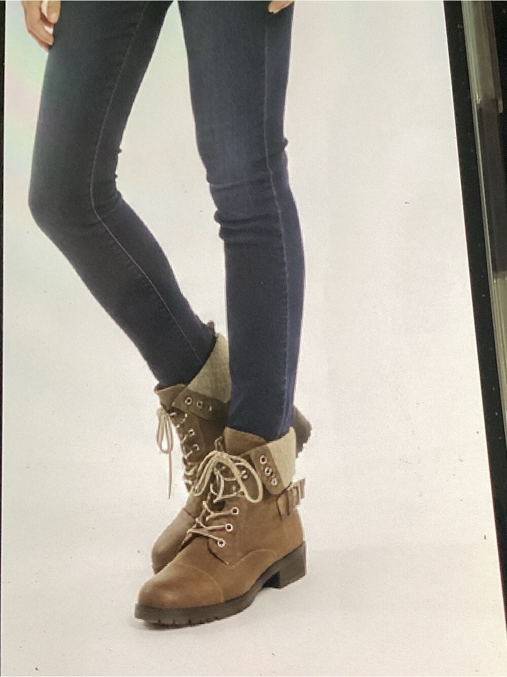 Mix No. 6 Sapey Combat Ankle Boots Brown Size 6.5